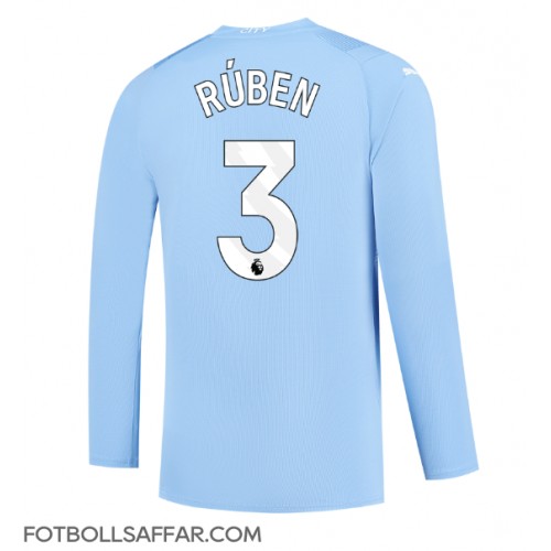 Manchester City Ruben Dias #3 Hemmatröja 2023-24 Långärmad
